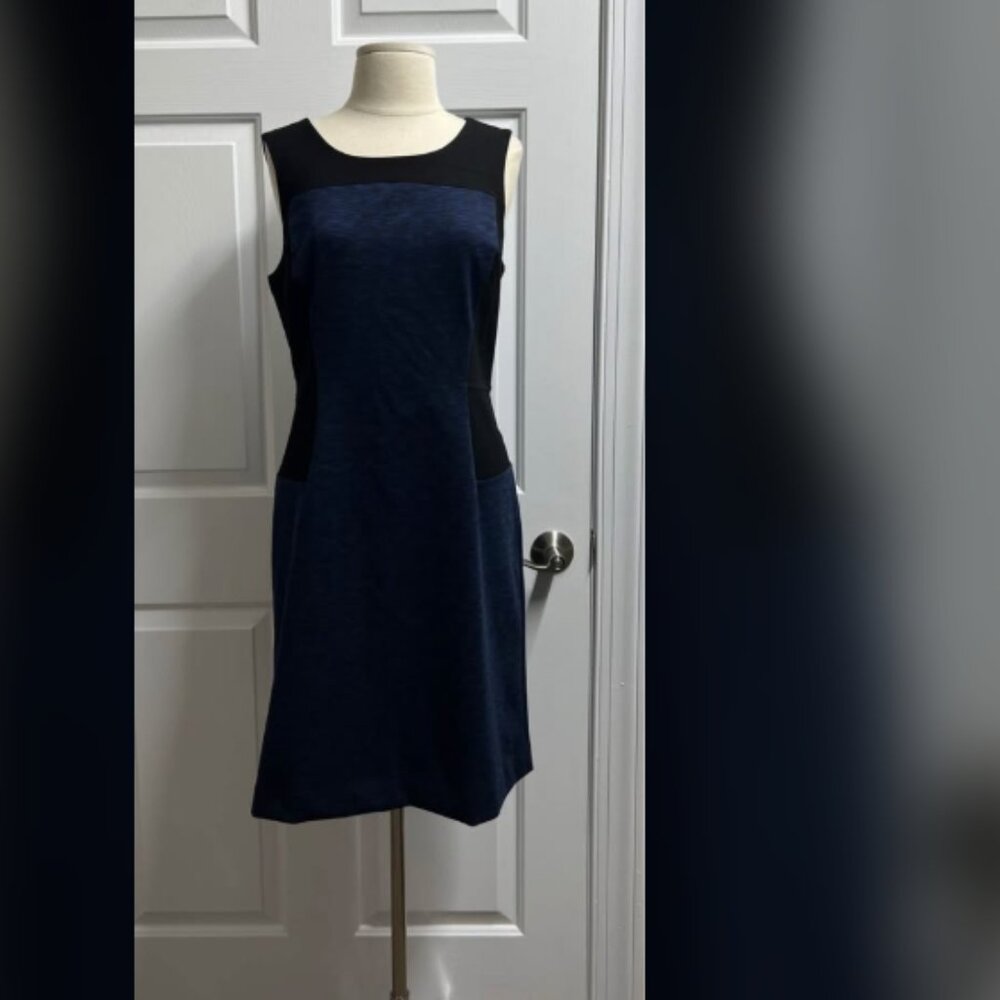 Ann Taylor Petite Women’s Business Dress Size 12 Black Navy Blue New